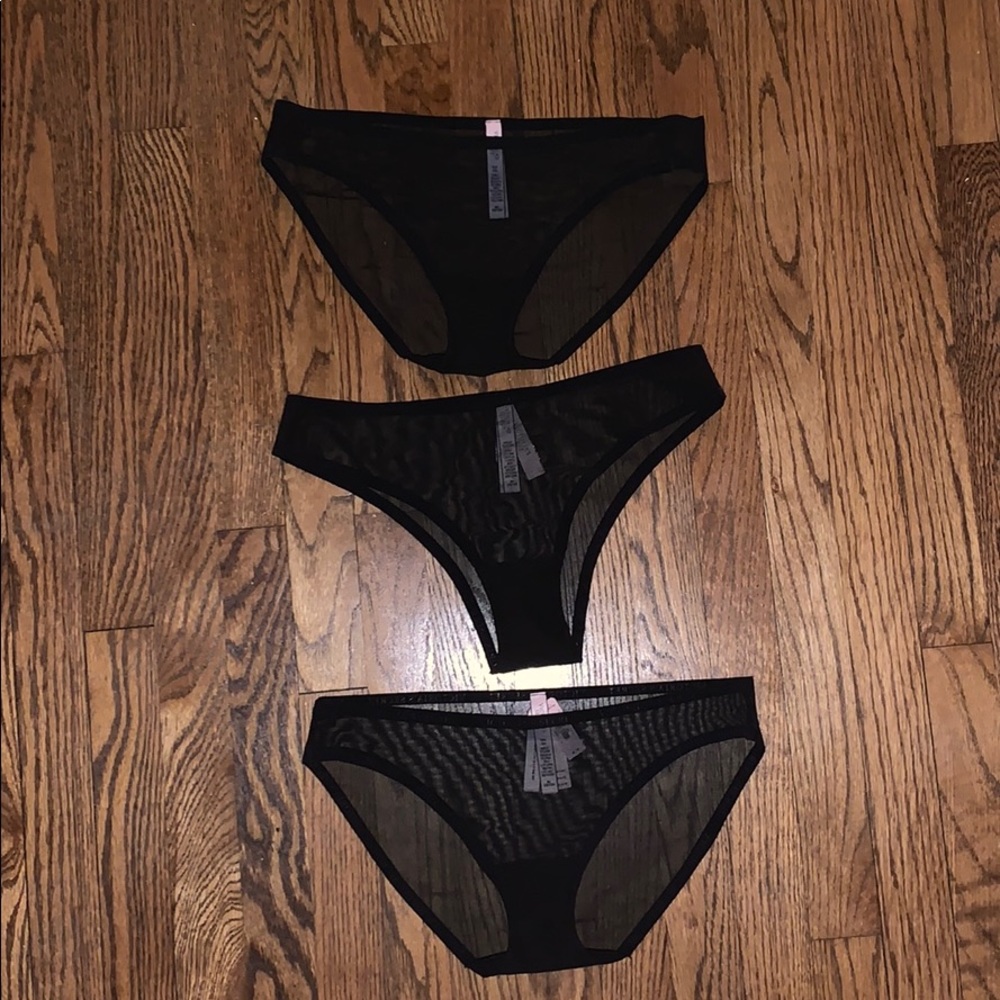 3 Pairs BRAND NEW mesh Victoria’s Secret panties